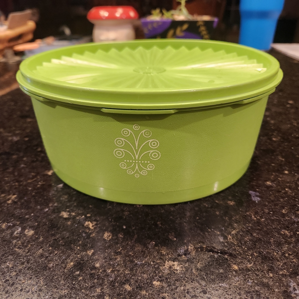 Tupperware Lime Green Food Storage Container